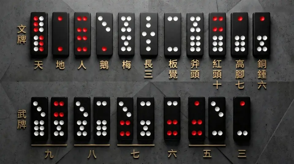 牌九大小順序圖解